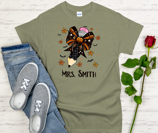 Custom Halloween Pencil T-Shirt