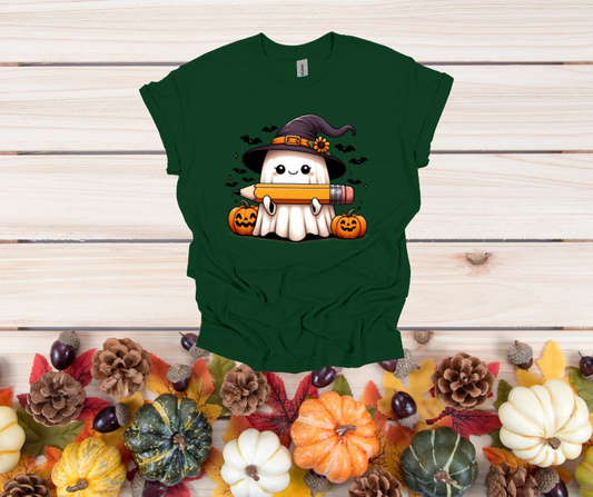 Custom Retro Teacher Ghost T-Shirt